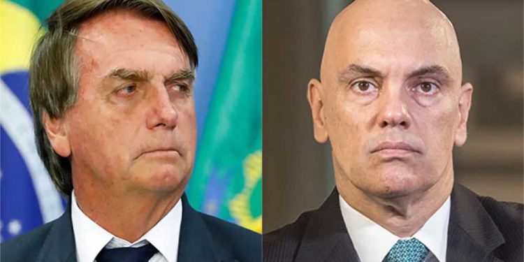 Ex-presidente Jair Bolsonaro (PL) e o ministro Alexandre de Moraes (STF)