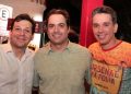 Geraldo Júlio, Paulo Câmara e Felipe Carreras (Da esq. para dir.)
