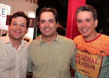 Geraldo Júlio, Paulo Câmara e Felipe Carreras (Da esq. para dir.)