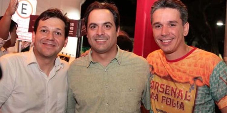 Geraldo Júlio, Paulo Câmara e Felipe Carreras (Da esq. para dir.)