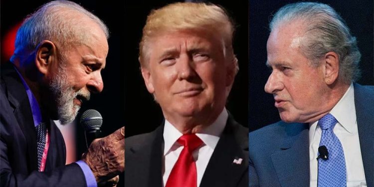 Lula, Donald Trump e Mário Bernardo Garnero (Da esq. para dir.)