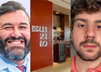 Marcelo Teixeira (esq.) e o estudante Felipe de Souza (dir.)