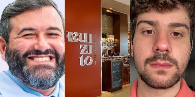 Marcelo Teixeira (esq.) e o estudante Felipe de Souza (dir.)