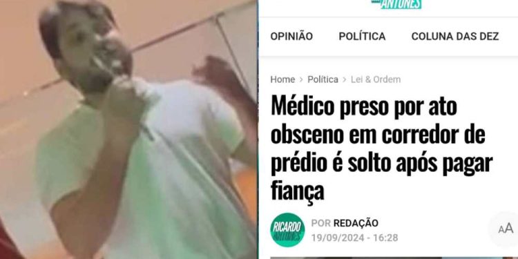 Médico é preso por ato obsceno em prédio no Recife, foi solto após pagar fiança