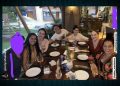 Lu e Grabriela participam de almoço festivo