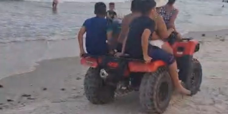 O flagra aconteceu na praia de Itamaracá