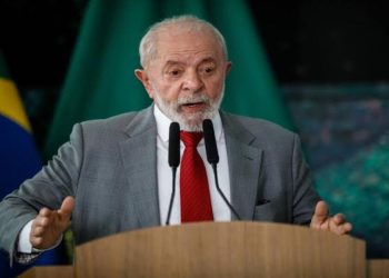 Presidente Lula durante discurso em Brasília.