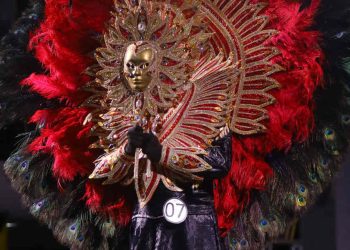 Sandra Farias venceu o concurso Bal Masqué 2025, com a fantasia "O Enigma de Isis"