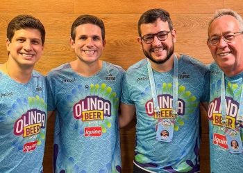 João Campos, Hugo Motta, Gabriel Porto e Álvaro Porto (Da esq. p/ dir.)