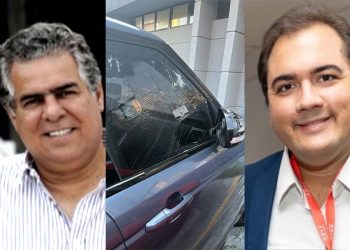 O empresário José Pinteiro e o advogado Piero Sial (esq. para dir.)