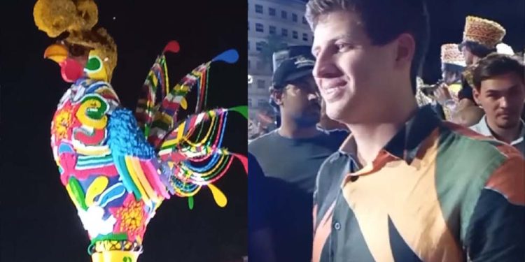 Prefeito João Campos destaca importância do Galo da Madrugada — Foto: Genival Paparazzi