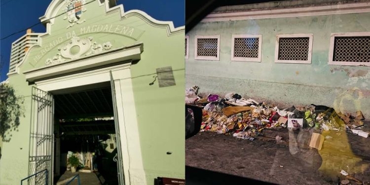 Frequentadores denunciam descaso e abandono em tradicional mercado do Recife