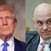 O presidente dos EUA, Donald Trump, e o ministro do STF, Alexandre de Moraes