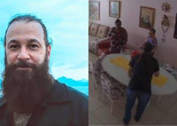 Câmeras flagram músico Sérgio Ferraz xingando e ameaçando a própria mãe