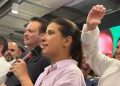 André de Paula, Gilberto Kassab e Raquel Lyra (PSD), em evento no Recife