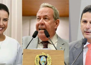 Raquel Lyra, Álvaro Porto e Bruno Araújo (Da esq. p/ dir.)