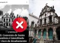 Metrópoles confundiu convento em Olinda (esq.) com igreja do Recife (dir.)