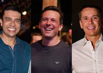 Rodrigo Pinheiro, Augusto Acioli e Felipe Carreras (Da esq. p/ dir.)