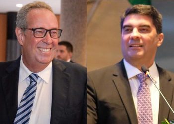 O presidente da Alepe, Álvaro Porto (PSDB), e o secretário Kaio Maniçoba (PP)