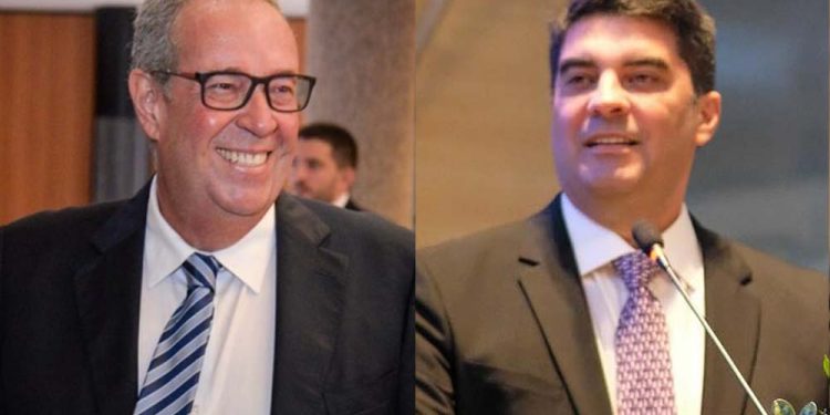 O presidente da Alepe, Álvaro Porto (PSDB), e o secretário Kaio Maniçoba (PP)