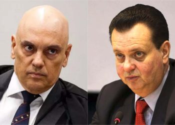 O ministro Alexandre de Moraes e o presidente do PSD Gilberto Kassab (Esq. para dir.)