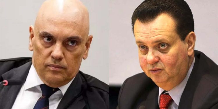 O ministro Alexandre de Moraes e o presidente do PSD Gilberto Kassab (Esq. para dir.)