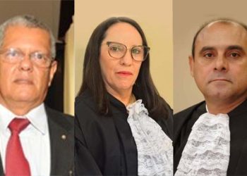 Os desembargadores Eudes dos Prazeres França, Daisy Maria de Andrade Costa e Cláudio Jean Virgínio (Da esq. para dir.)