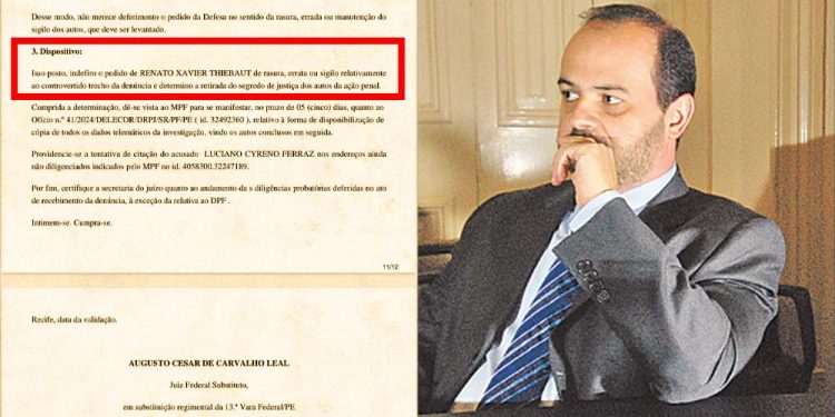 Justiça manteve denúncia do MPF contra Thiebaut "ipsis litteris"