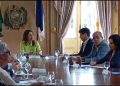 Raquel Lyra e João Campos durante a reunião do Conselho Metropolitano