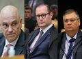 Alexandre de Moraes, Cristiano Zanin e Flávio Dino (Esq. p/ dir)
