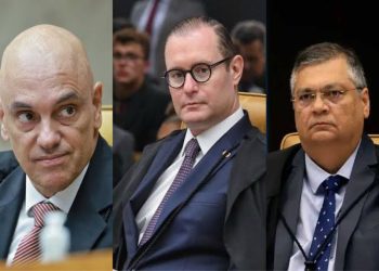 Alexandre de Moraes, Cristiano Zanin e Flávio Dino (Esq. p/ dir)