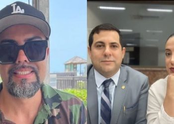 Patrícia Maia e Kleber Freire, (à dir.), advogados da vítima