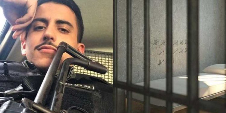 O PM João Gabriel Tenório está preso desde agosto do ano passado