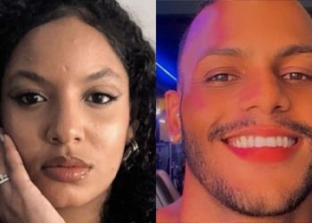 Kim Puch (esq.) e Carlos Henrique (dir.), namorado de Mikael