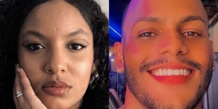 Kim Puch (esq.) e Carlos Henrique (dir.), namorado de Mikael