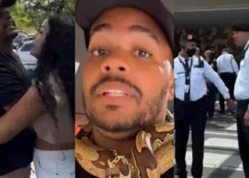 Influenciador tenta entrar com cobra de estimação em shopping e acaba detido