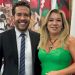 O deputado André Janones e a ex-companheira, Leandra Guedes, prefeita de Ituiutaba (MG).