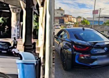 BMW i8 avaliada em quase R$ 1 milhão abandonada após sequestro
