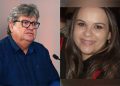 O governador João Azevedo (PSB) e a advogada Ludmilla Dantas Silva