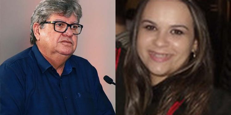O governador João Azevedo (PSB) e a advogada Ludmilla Dantas Silva