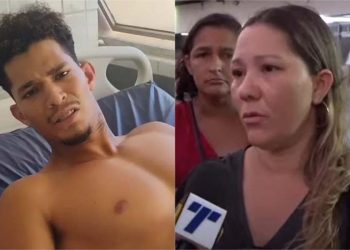 Emmanuel Apory e a mãe, Maria do Carmo