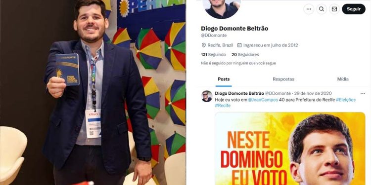 Página no X não esconde para quem Diogo Beltrão trabalha