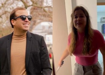 Empresário foi flagrado agredindo a ex mulher durante discussão