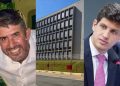 O empresário Guga Muniz (esq.) e o prefeito João Campos