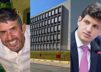 O empresário Guga Muniz (esq.) e o prefeito João Campos