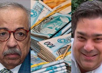 O ministro Og Fernandes (esq.) e o assessor Rodrigo Falcão