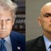 O presidente dos EUA, Donald Trump, e o ministro do STF, Alexandre de Moraes