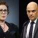 Carla Zambelli e o ministro Alexandre de Moraes (STF)