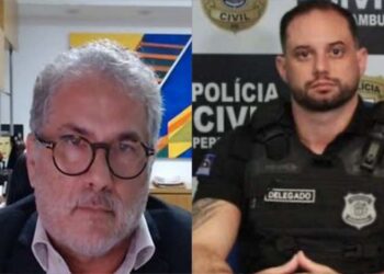 Advogado José Augusto Branco e o delegado Luiz Alberto Braga