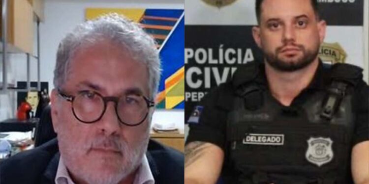 Advogado José Augusto Branco e o delegado Luiz Alberto Braga